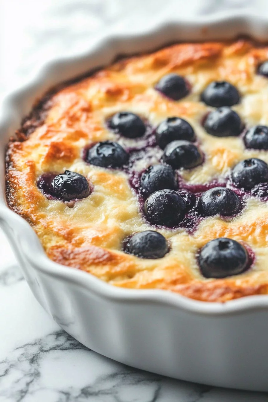 Blueberry Cottage Cheese Breakfast Bake