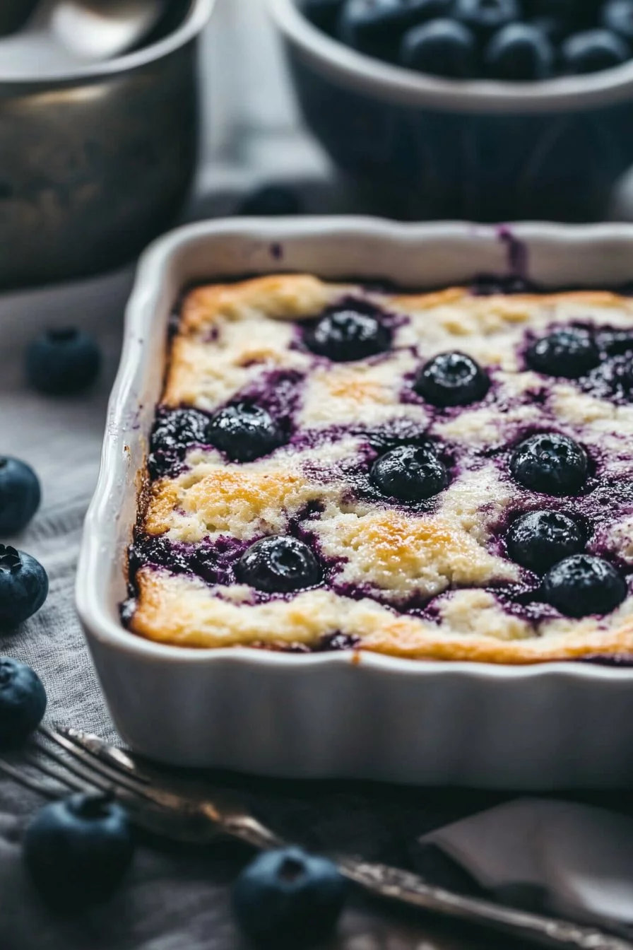 Blueberry Cottage Cheese Breakfast Bake