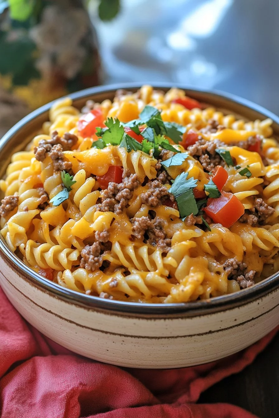 Cheesy Taco Pasta