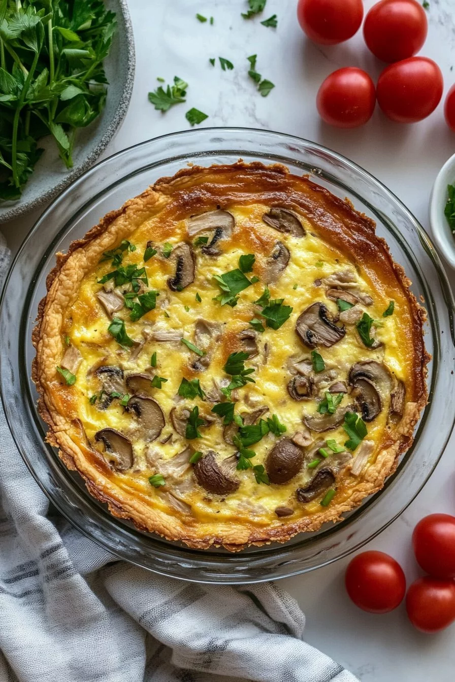 Rice and tuna pie without crust