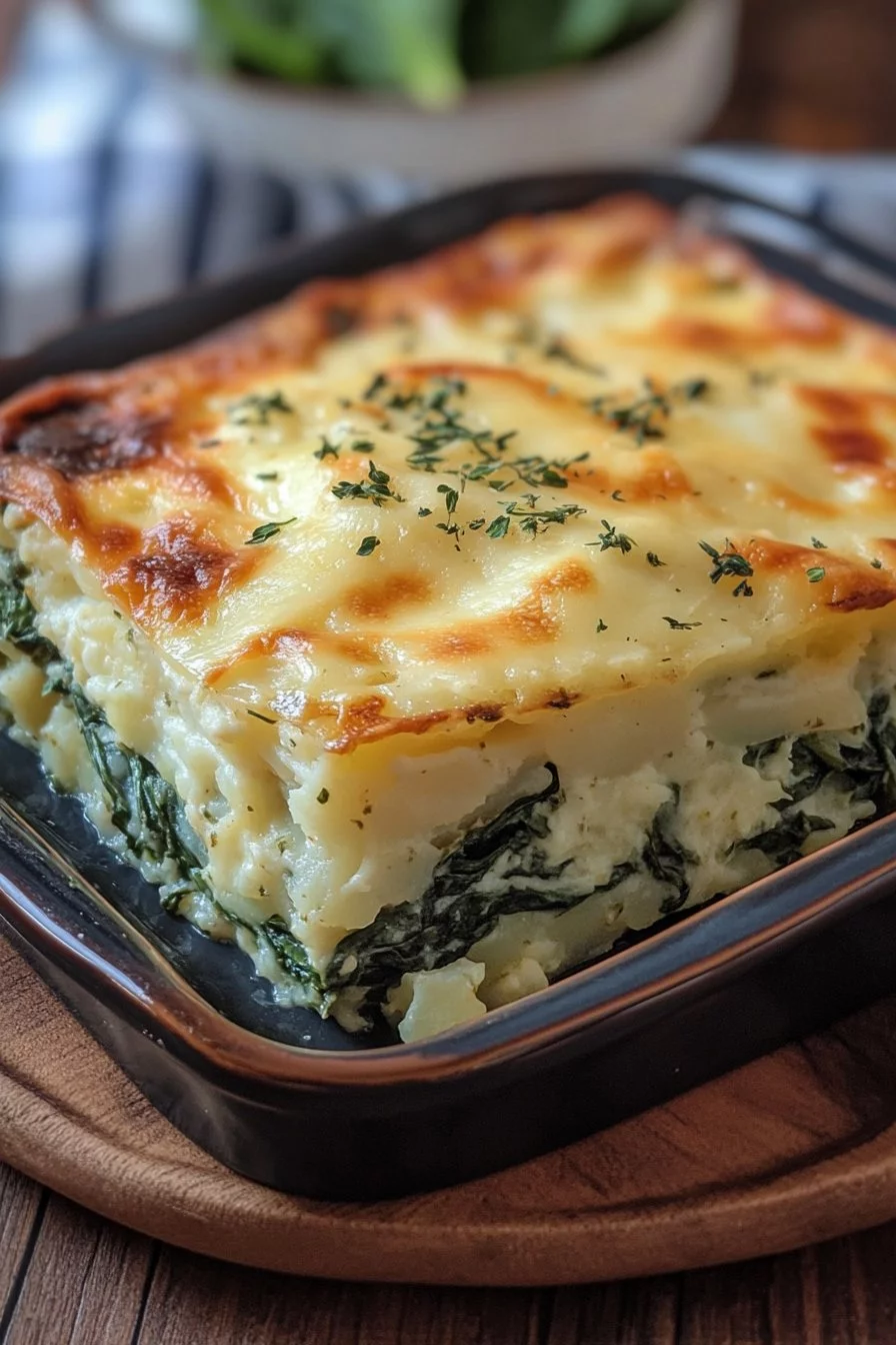Potato and Spinach Casserole