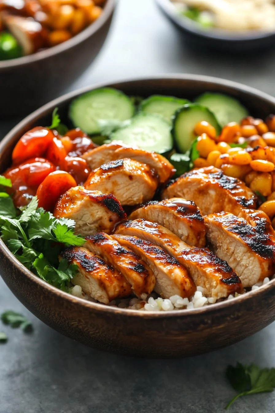 Irresistible High Protein BBQ Ranch Chicken Bowl