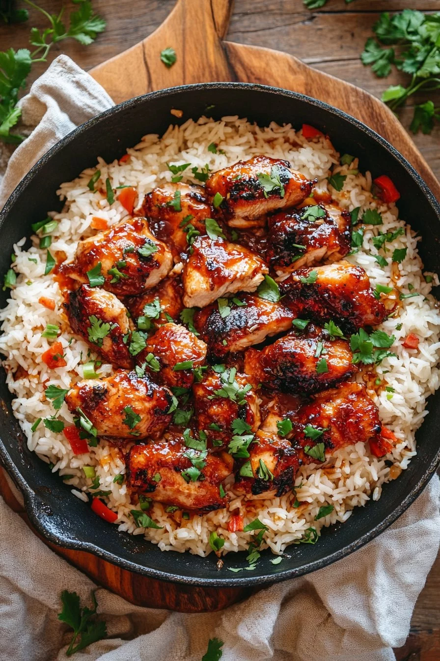 One-Pan Bold Honey BBQ Chicken Rice