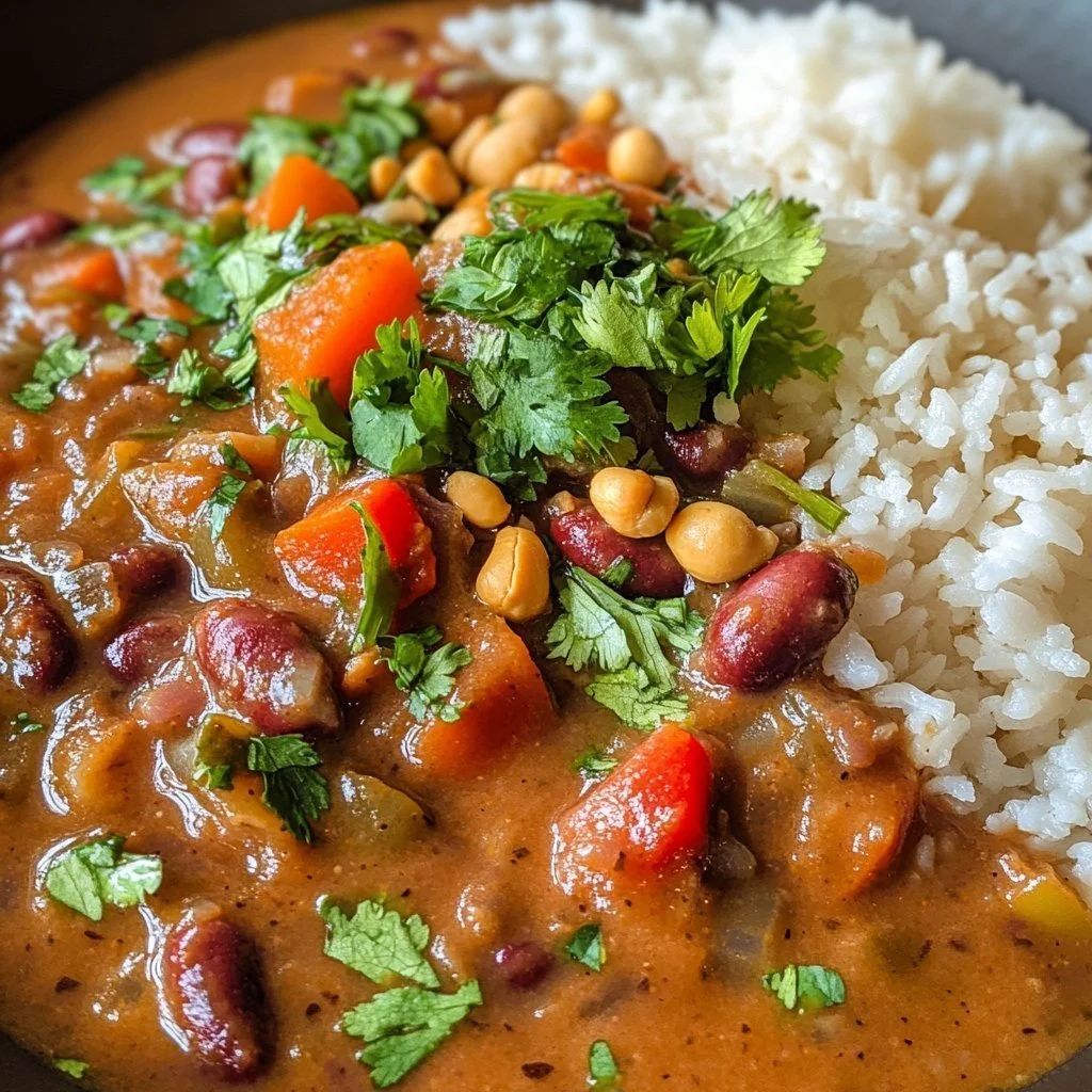 Bowl of Senegalese Mafé, a delicious peanut stew with vegetables and meat.