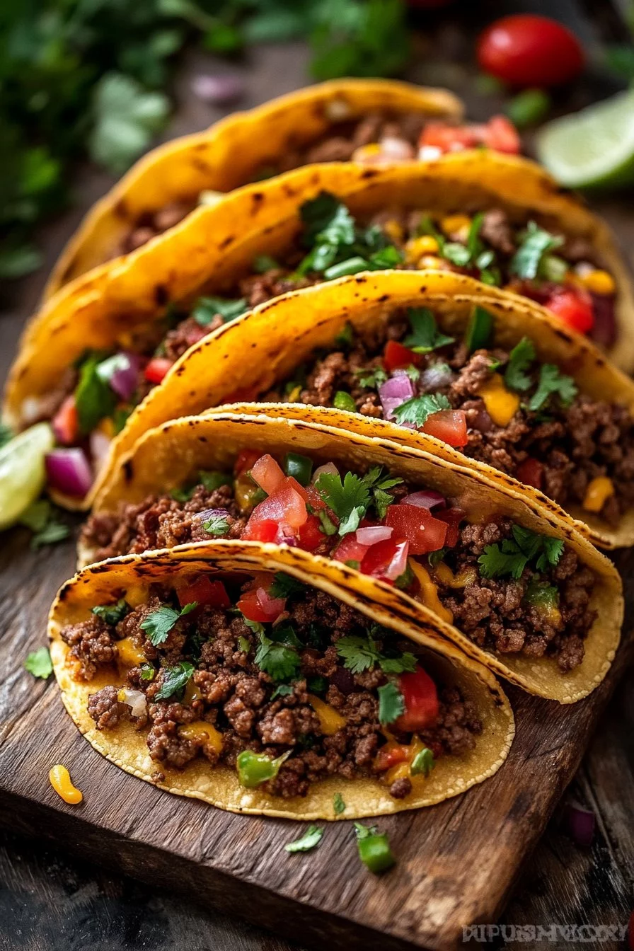 Beef and Cheese Oven-Baked Tacos