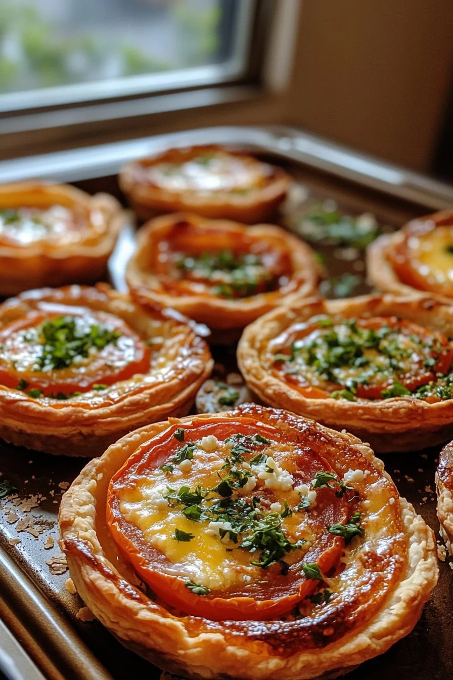 Chorizo, Tomato and Goat Cheese Tartlet
