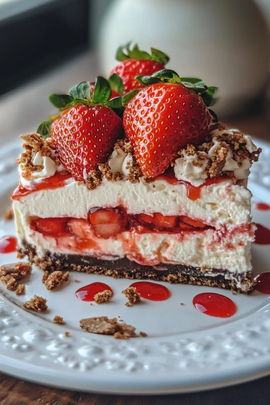 Strawberry Crunch Cheesecake