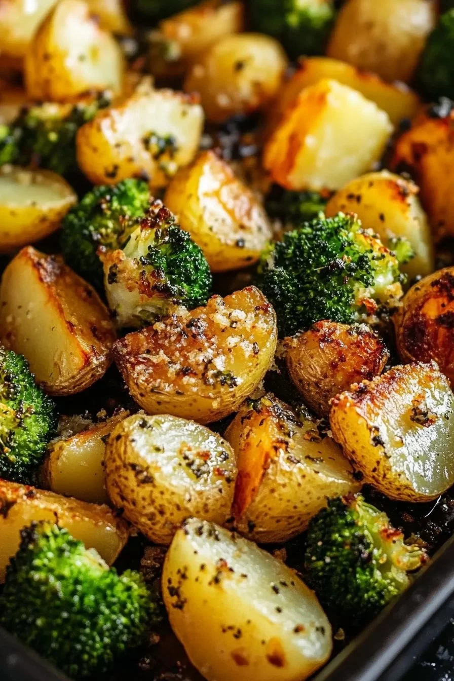 Easy Roasted Potatoes and Broccoli