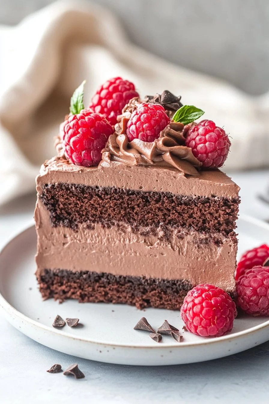 Chocolate Raspberry Mousse Cake