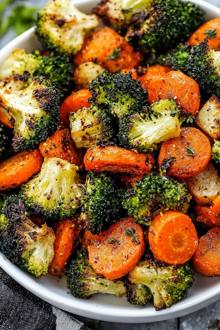 Roasted Broccoli and Carrots