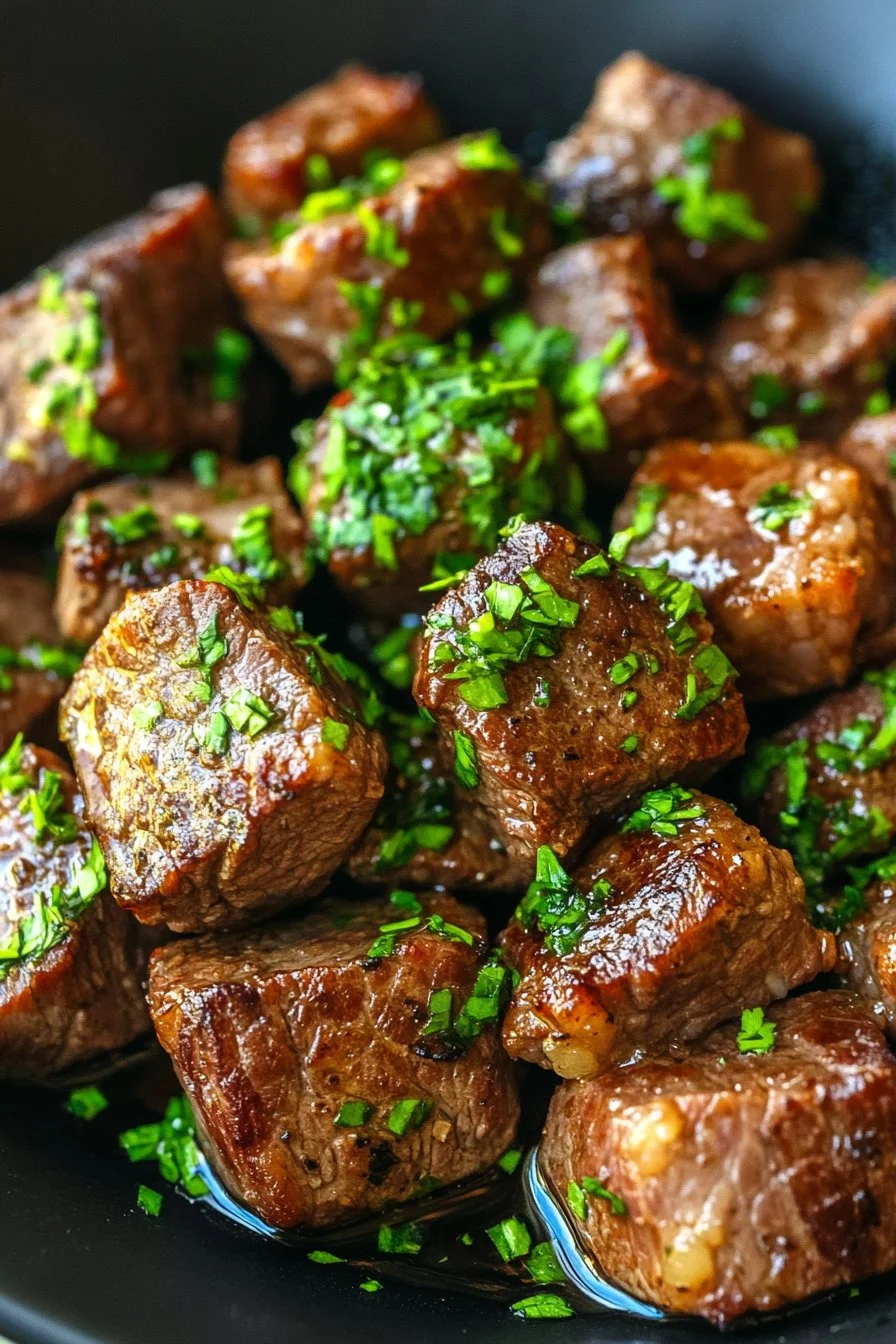 Sweet and Sticky Steak Bites
