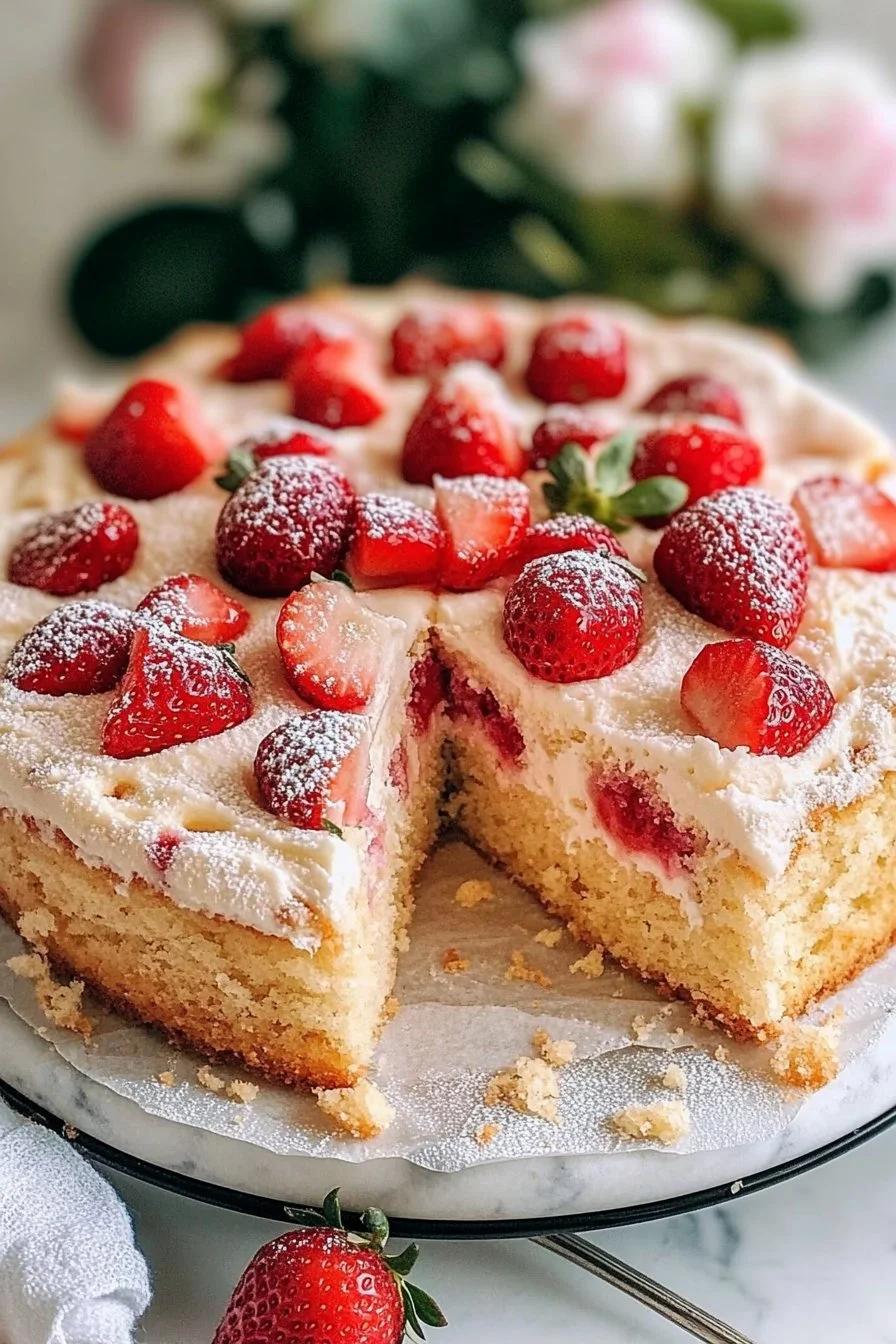 French Strawberry Cake