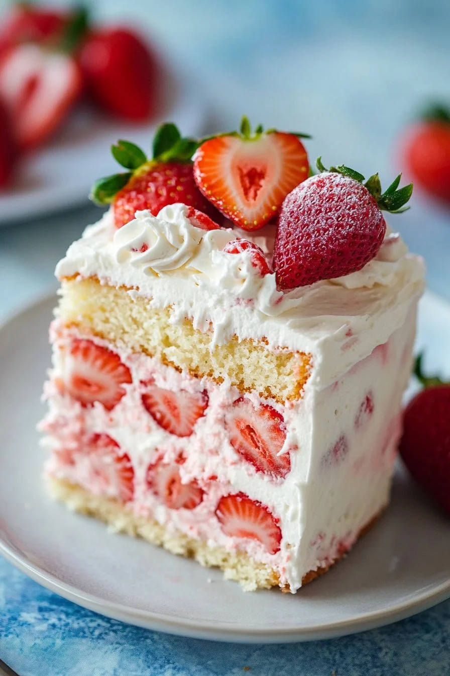 Best Strawberry Poke Cake