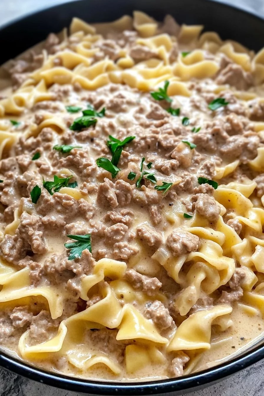Minced Beef Stroganoff