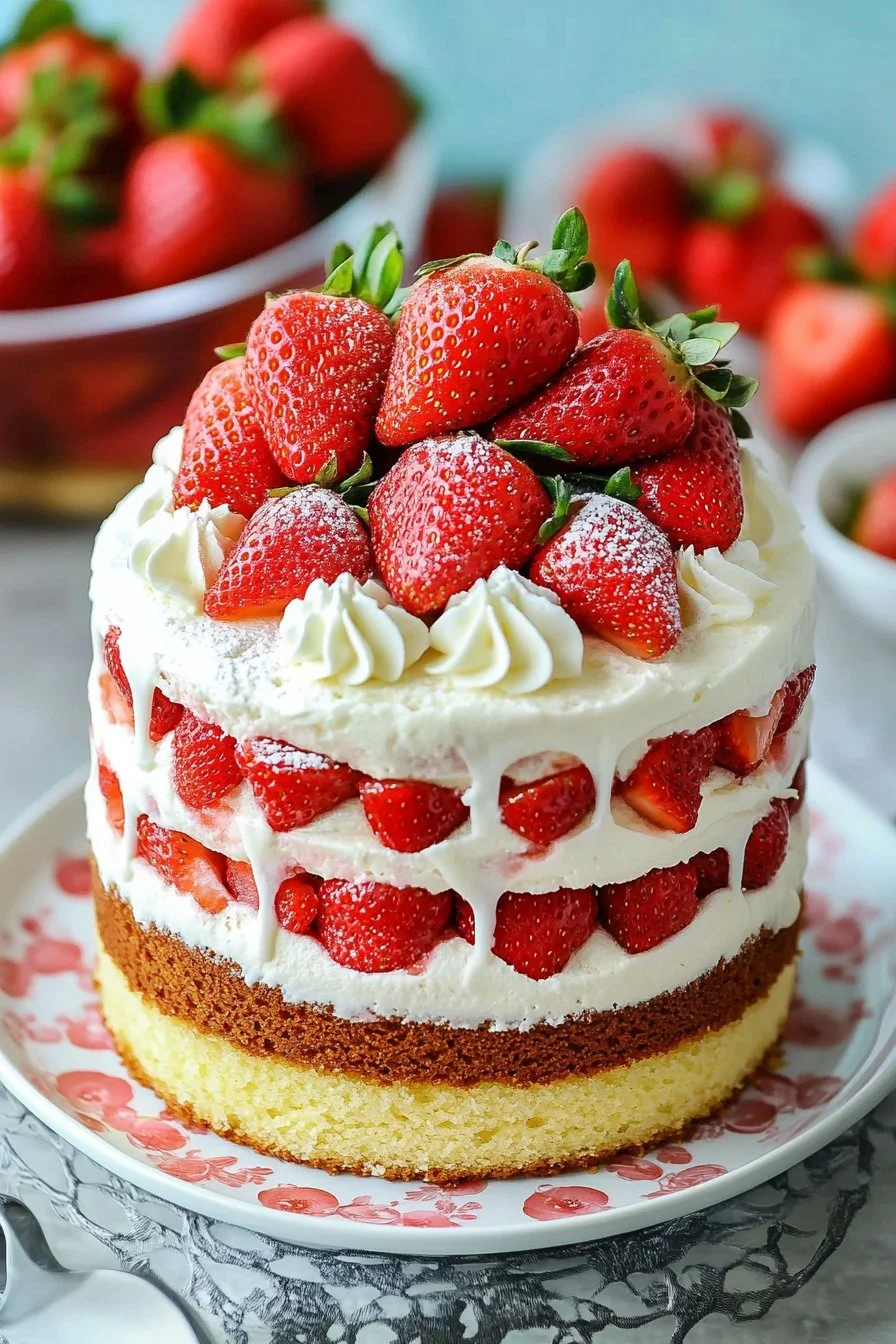 Strawberry Sponge Cake