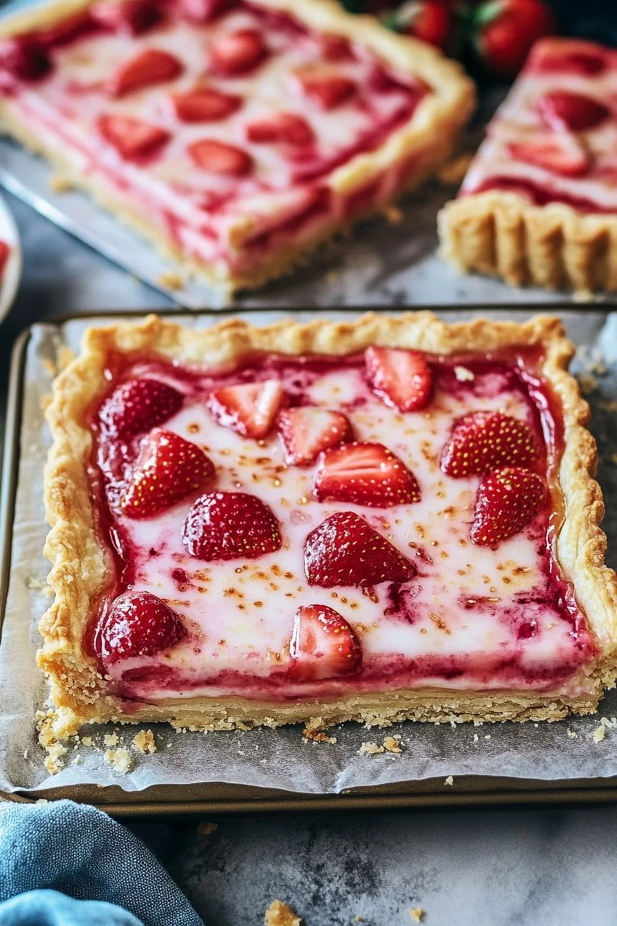 Strawberry Pop Tart Slab Pie