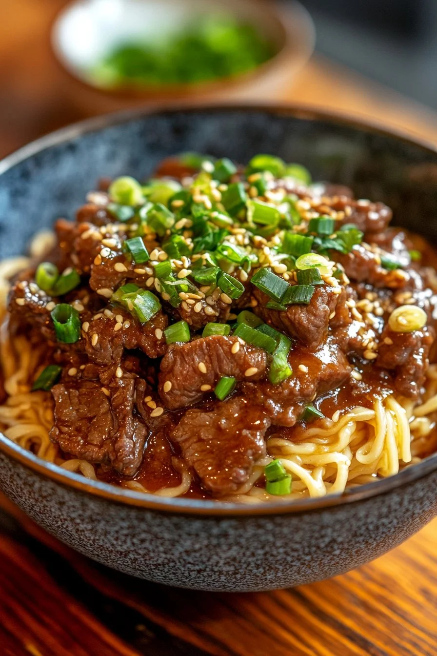 Sticky Beef Noodles