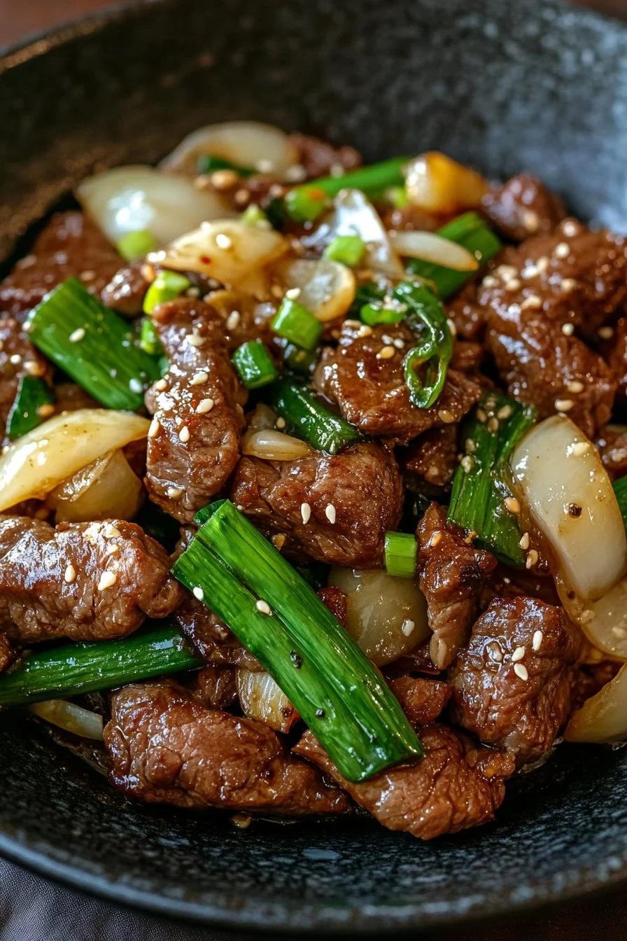 Chinese Beef and Onion Stir-Fry