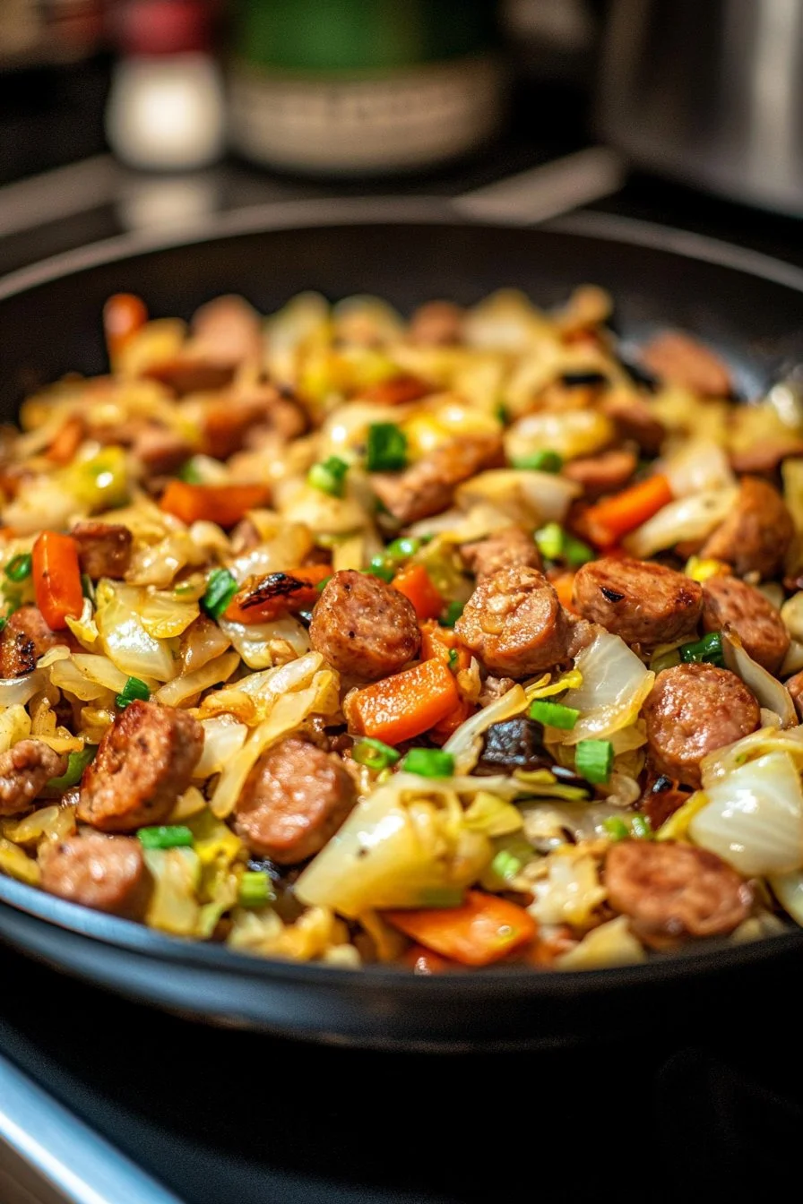 Sausage and Cabbage Stir-Fry