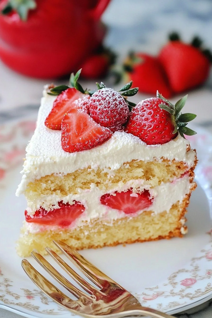 French Strawberry Cake