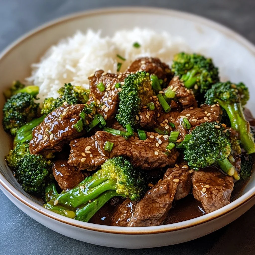 Delicious Beef and Broccoli stir fry served in a bowl