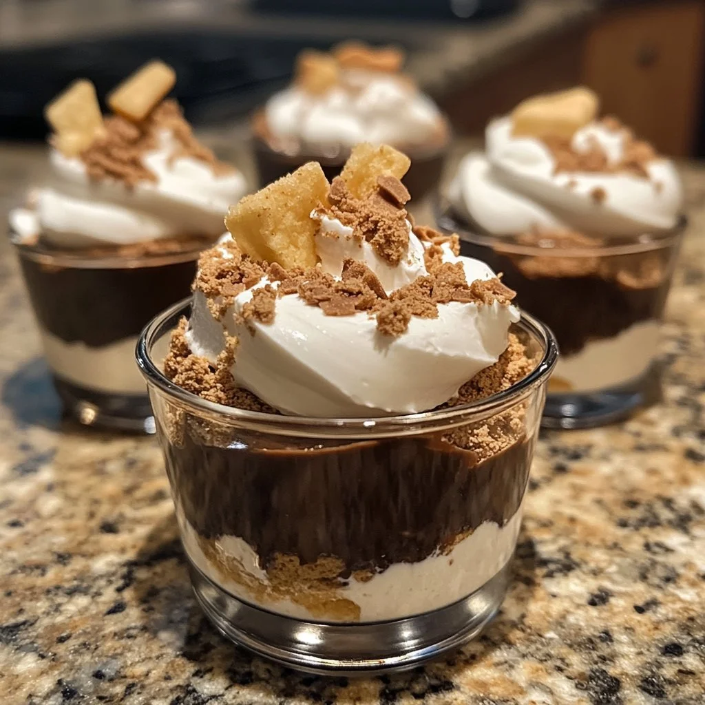 A variety of beautifully layered dessert cups showcasing colourful and tasty ingredients