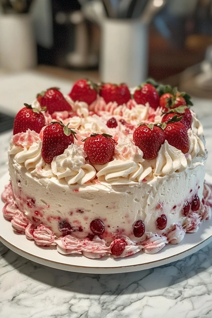 French Strawberry Cake