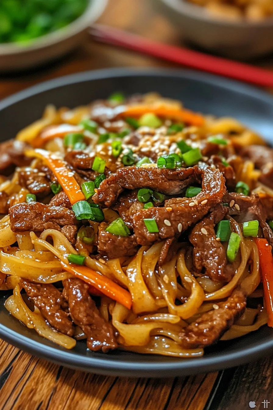Easy Sticky Beef Noodle Stir-Fry