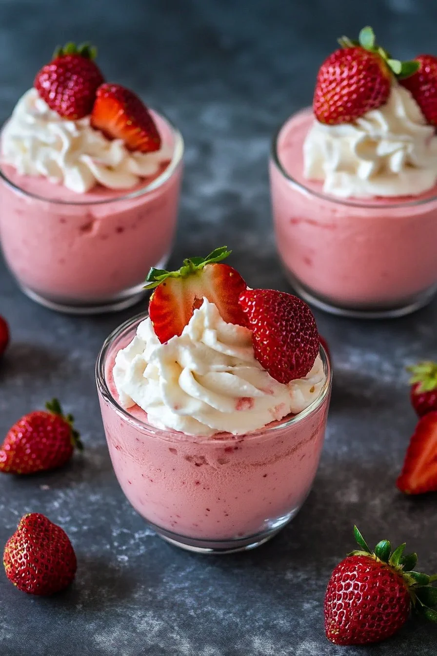 3 Ingredient Strawberry Mousse