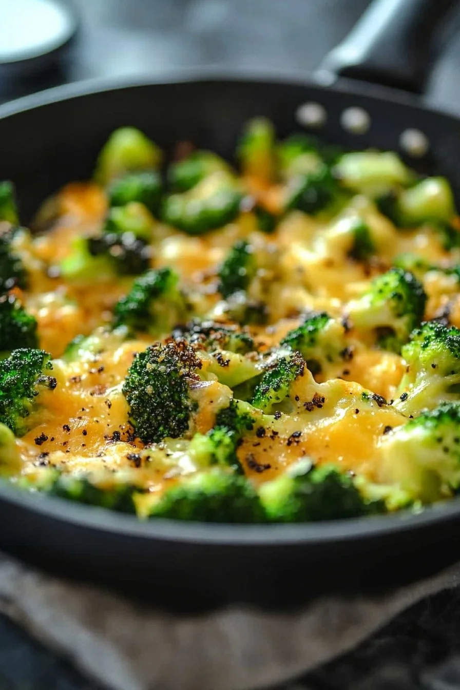 Cheesy Skillet Broccoli