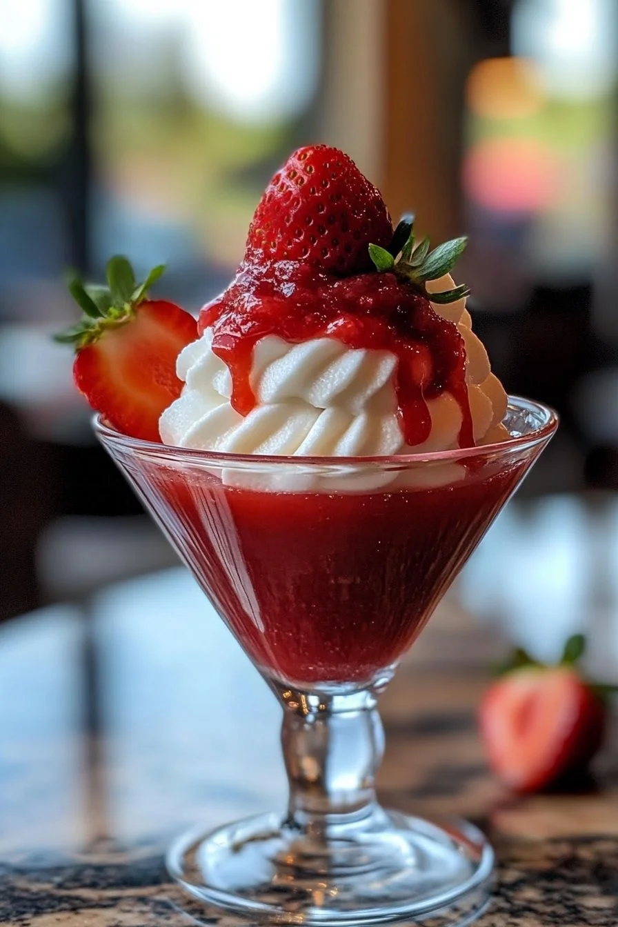 Strawberry Mousse with Strawberry Sauce