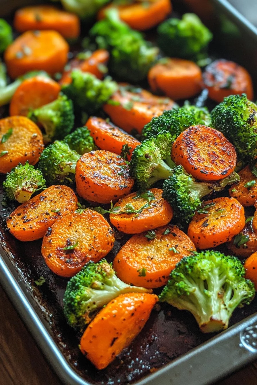 Roasted Broccoli and Carrots