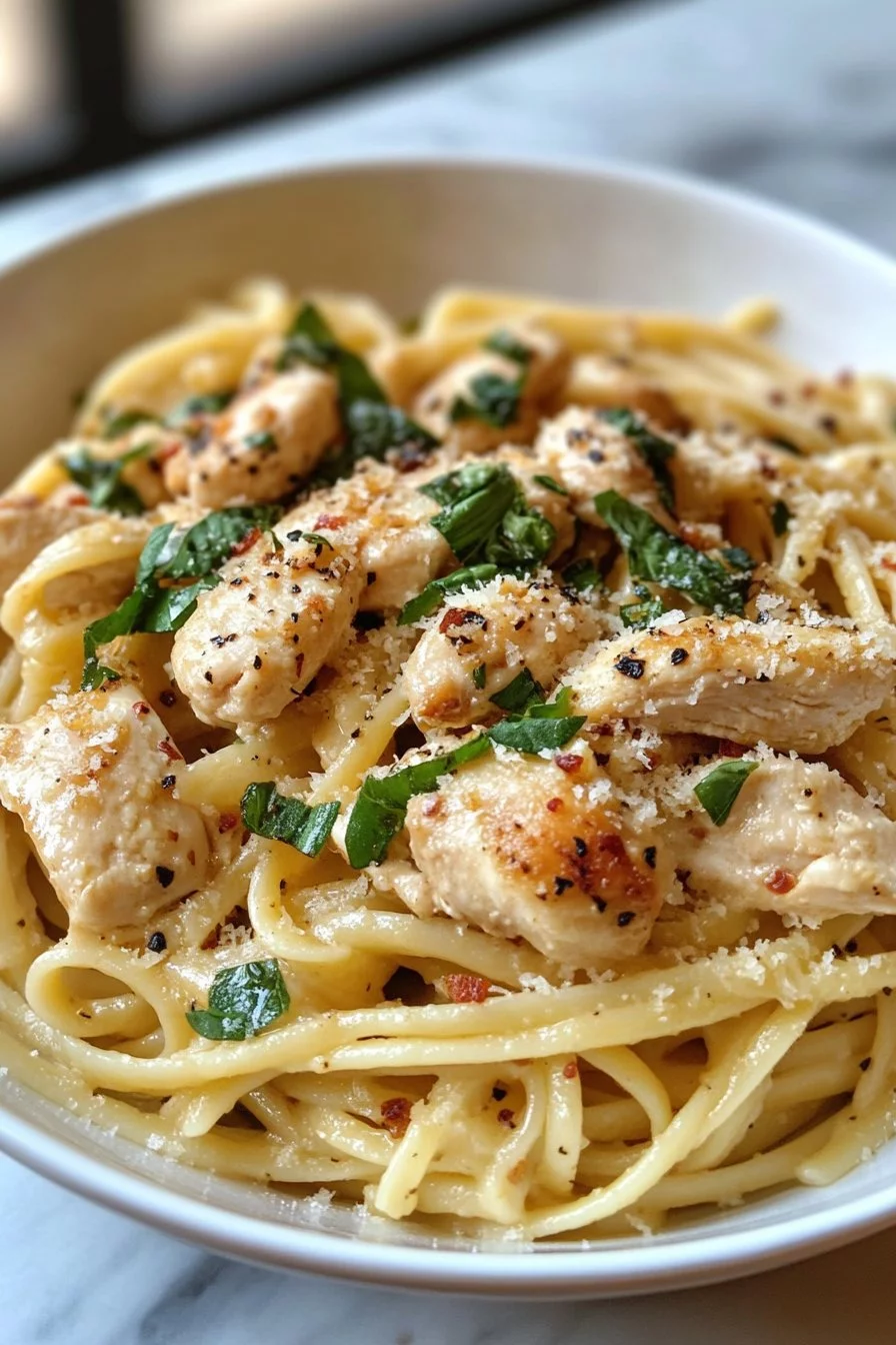 Garlic Parmesan Chicken Pasta