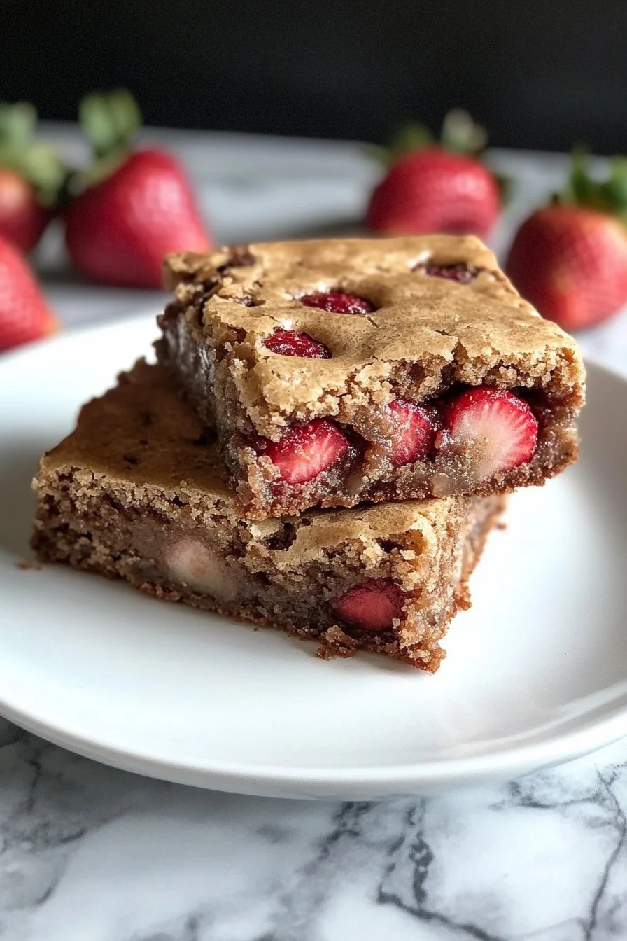 Strawberry Blondies