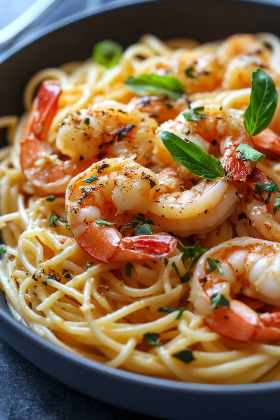 Garlic Butter Prawn Pasta