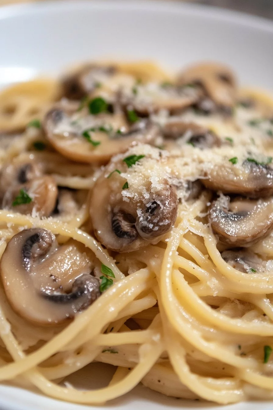 Easy Garlic Mushroom Pasta