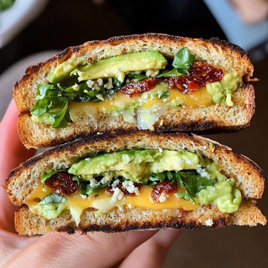 Delicious avocado toast topped with fresh herbs and spices