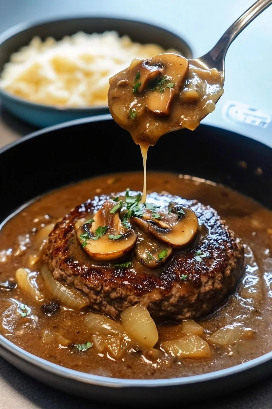 Best Salisbury Steak Recipe with Mushroom and Onion Gravy