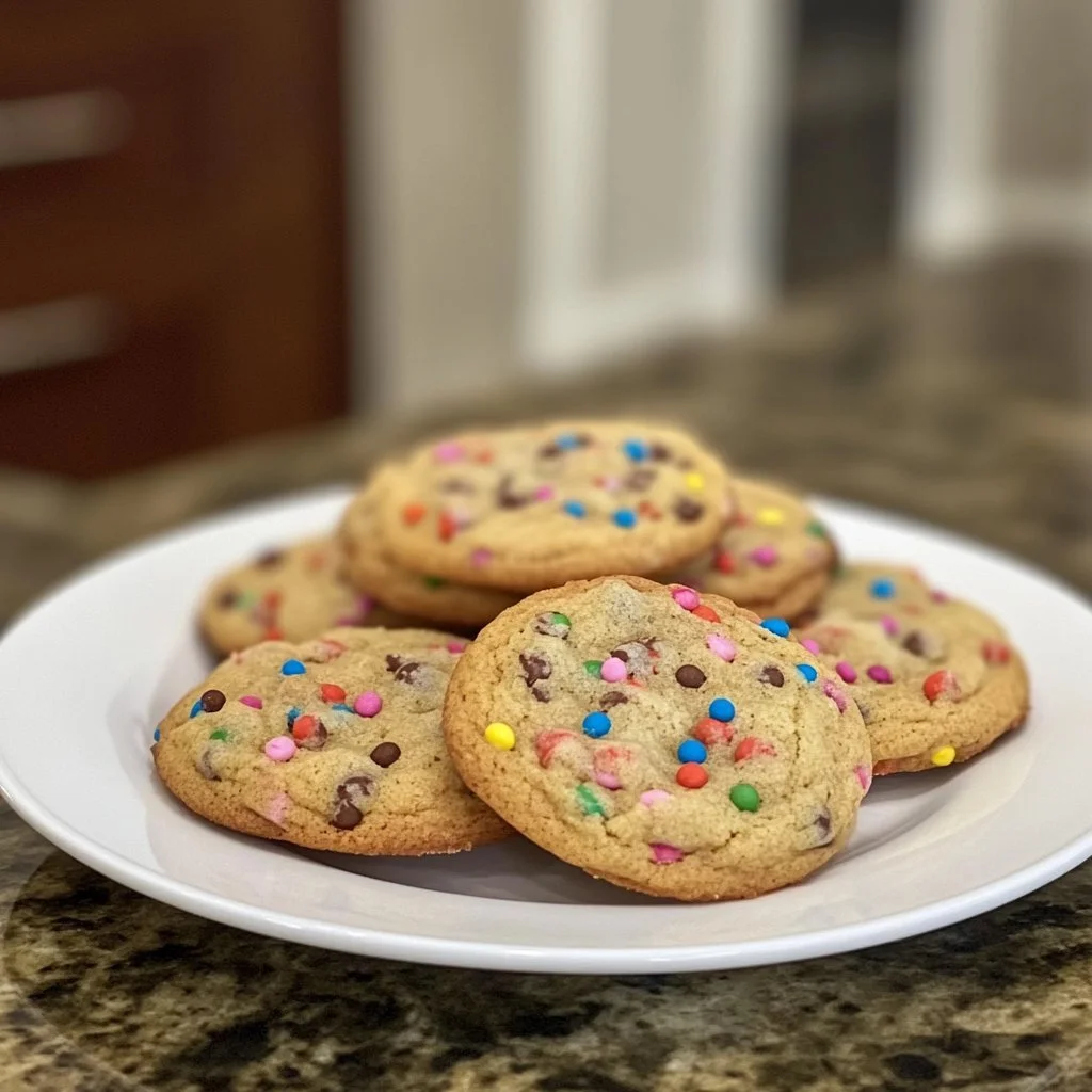 Delicious homemade cake mix cookies on a baking tray