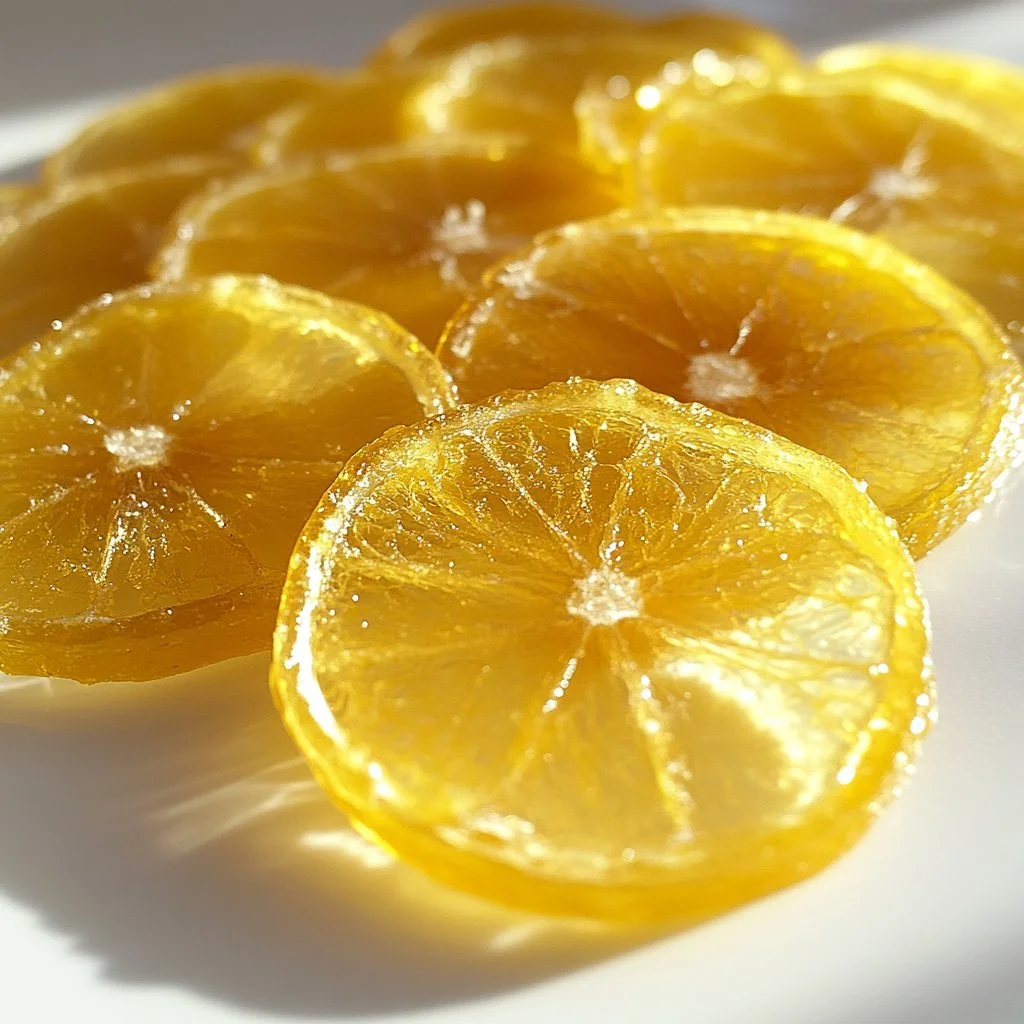 Delicious candied lemon slices for baking and garnishing