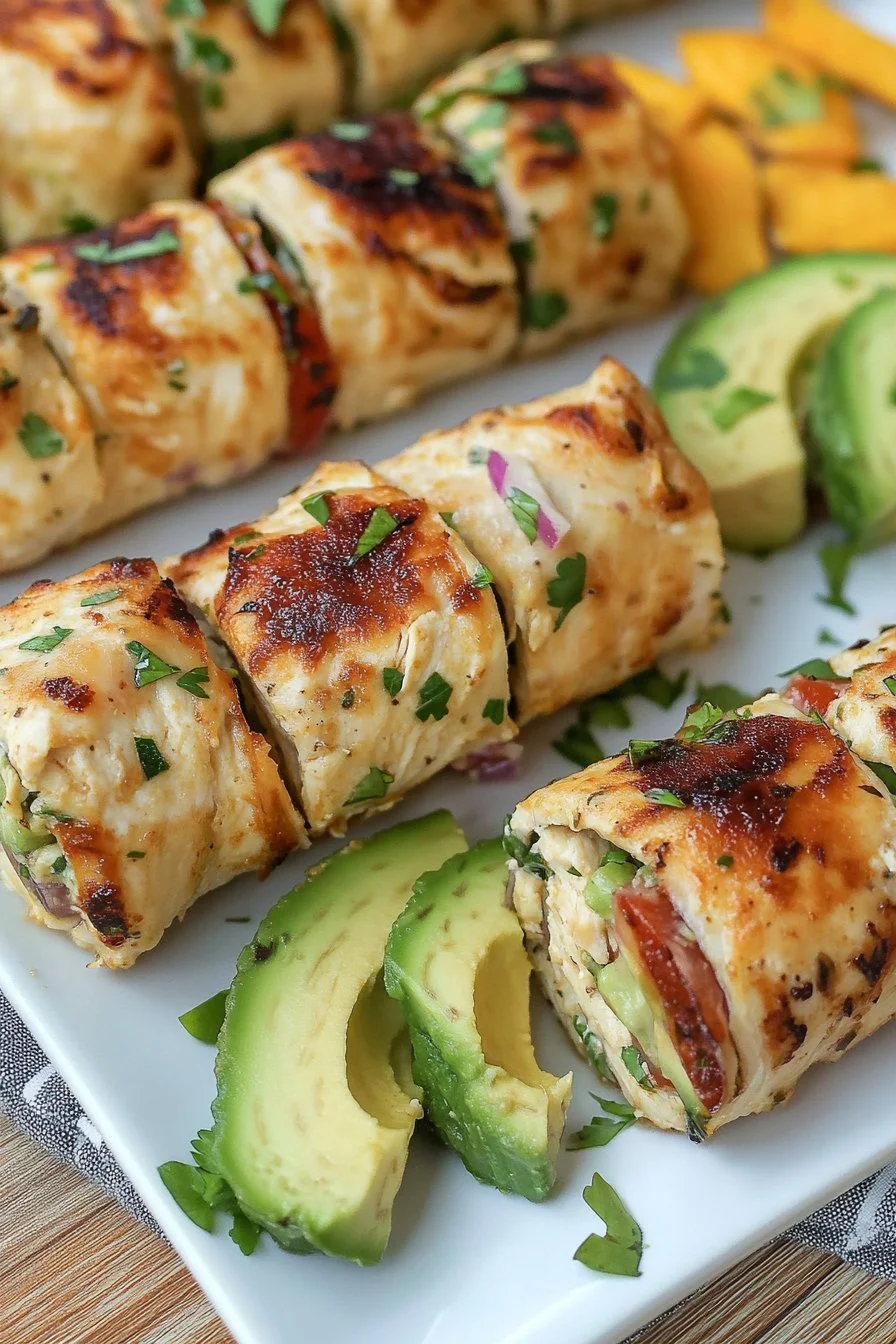 Chicken Avocado Salad Wraps