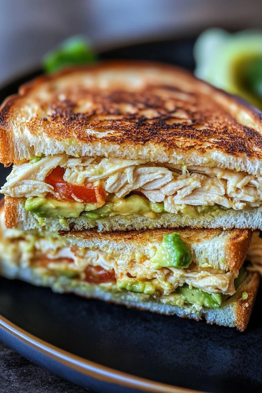 Chicken Avocado Toastie Sandwich
