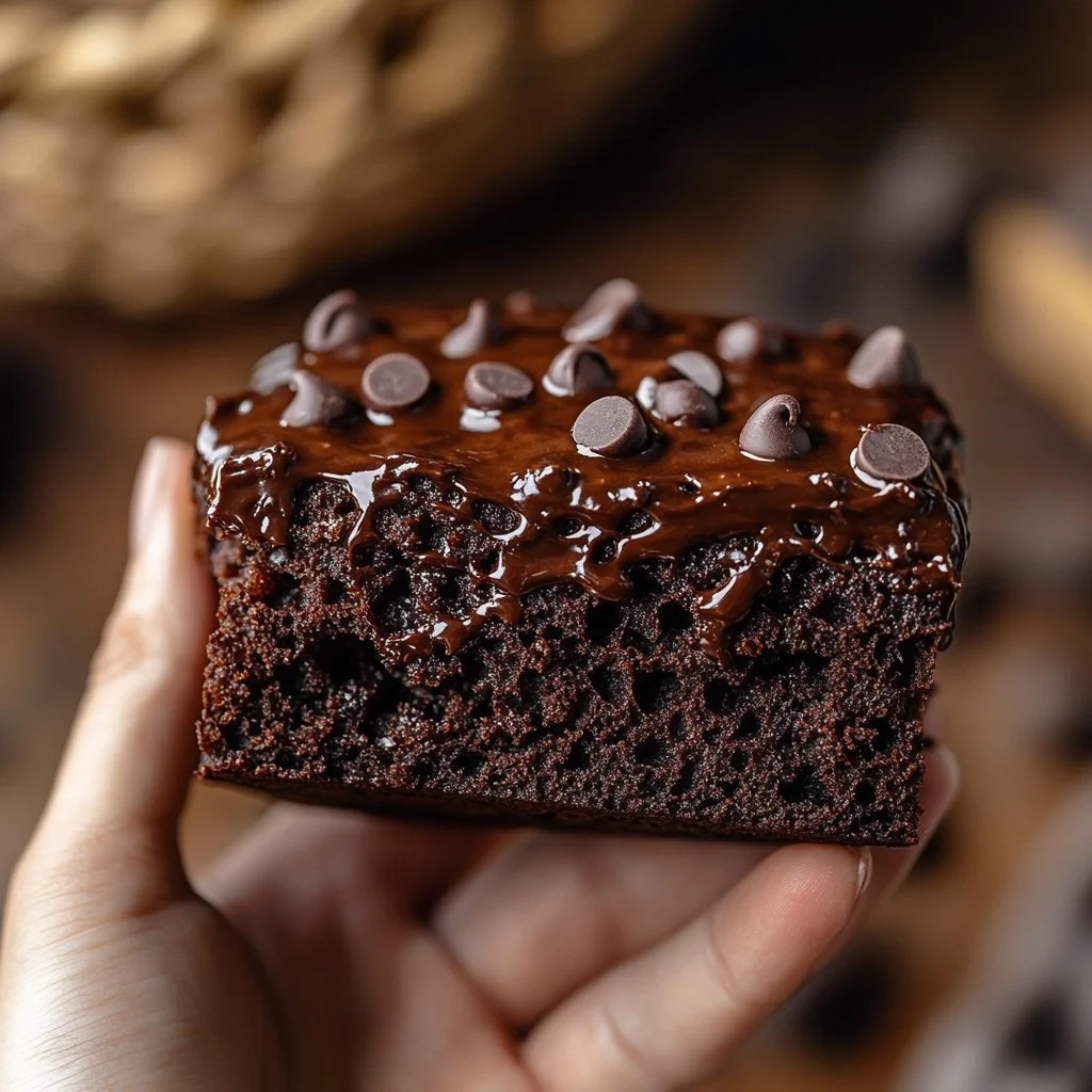 Slice of Chocolate Protein Banana Bread on a plate