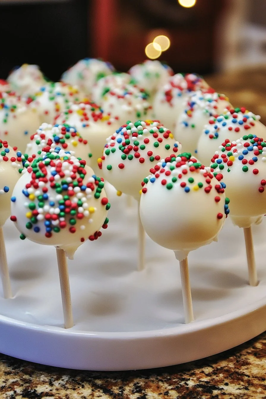 Christmas Cake Pops with Cake Mix