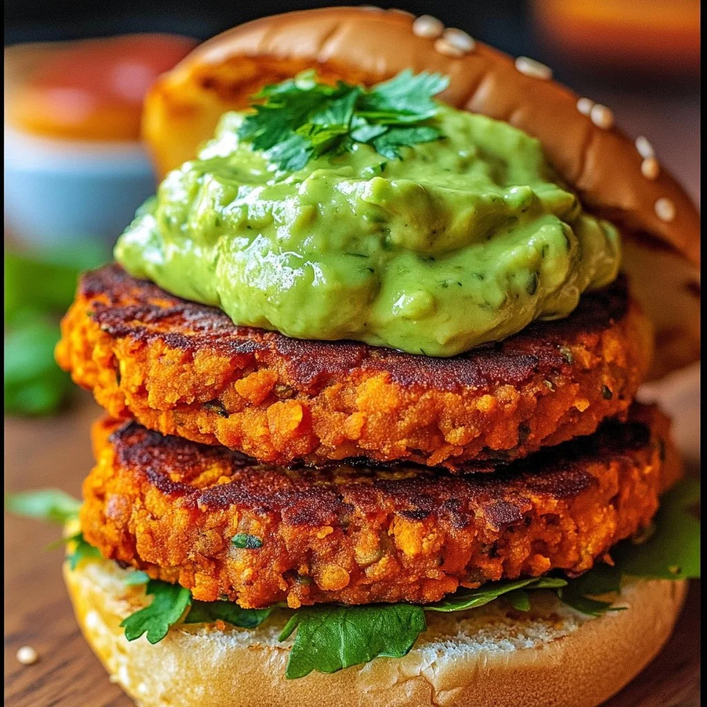 Crispy sweet potato fritters served with avocado coriander sauce