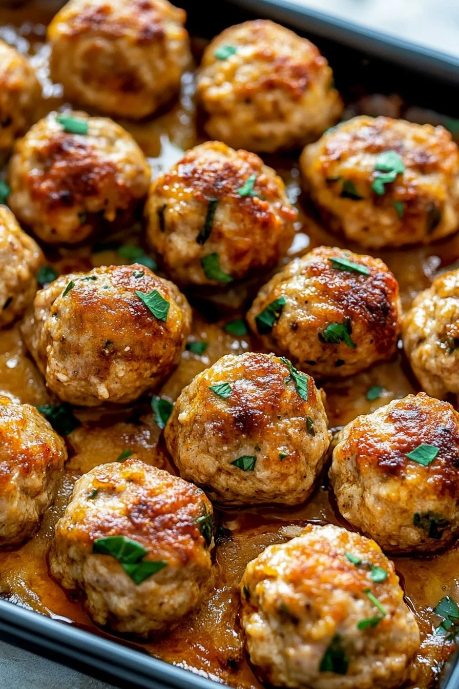 Easy Baked Chicken Meatballs