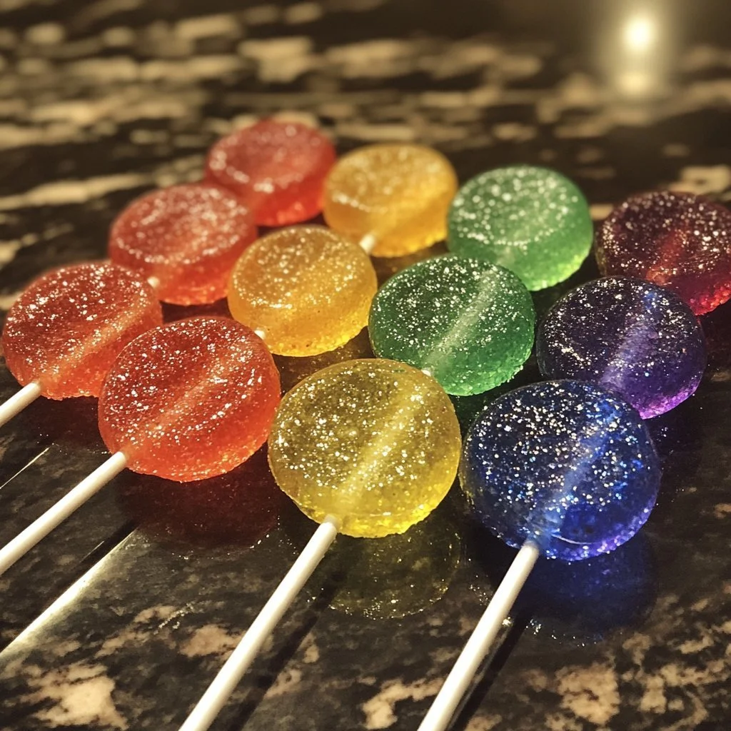 Colourful Fizzy Kool-Aid Lollipops with fruity flavours