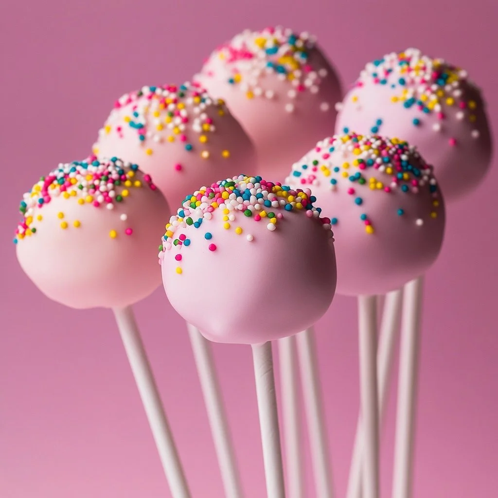 Delicious homemade cake pops decorated with vibrant icing and sprinkles