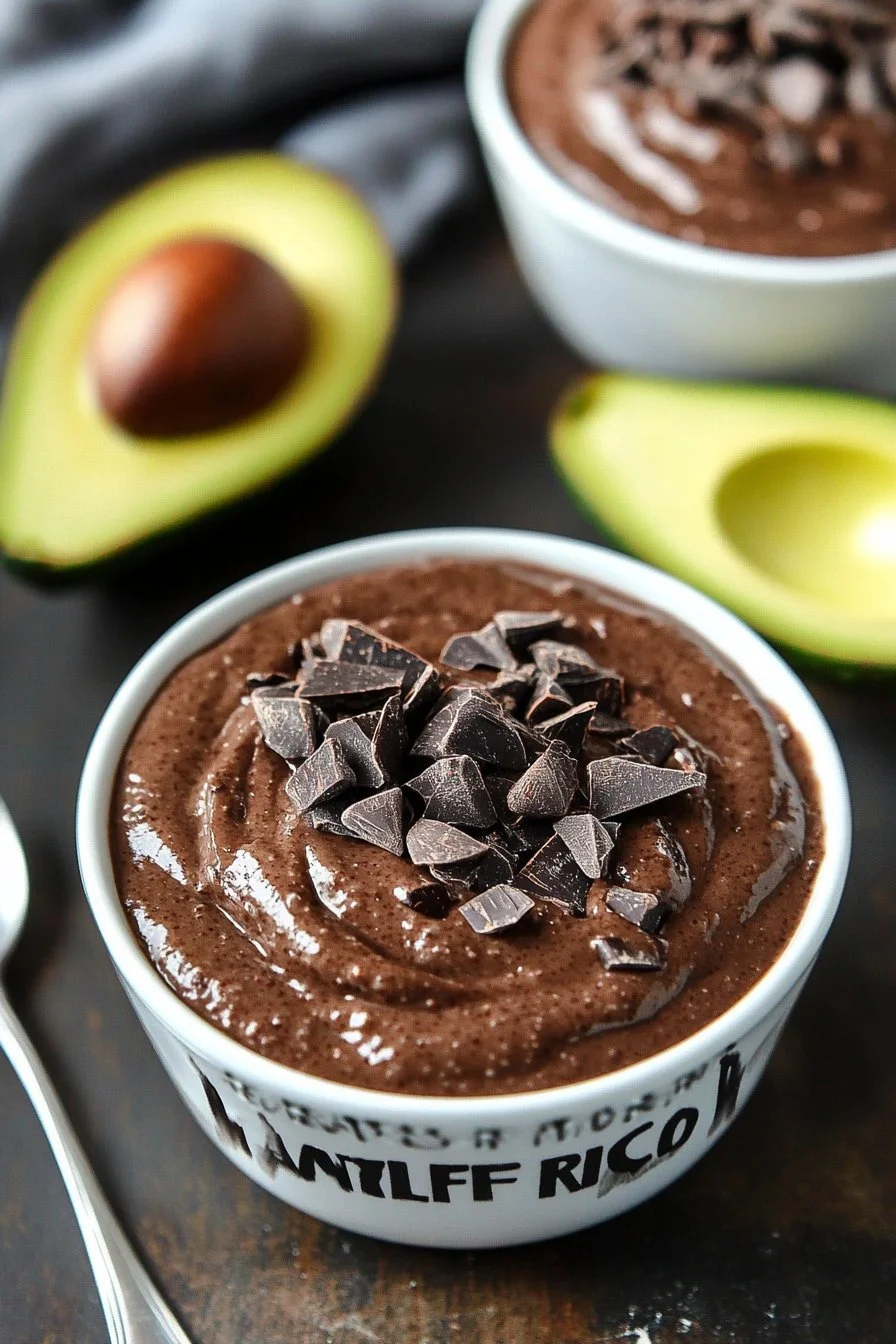 Keto Chocolate Chia Avocado Pudding
