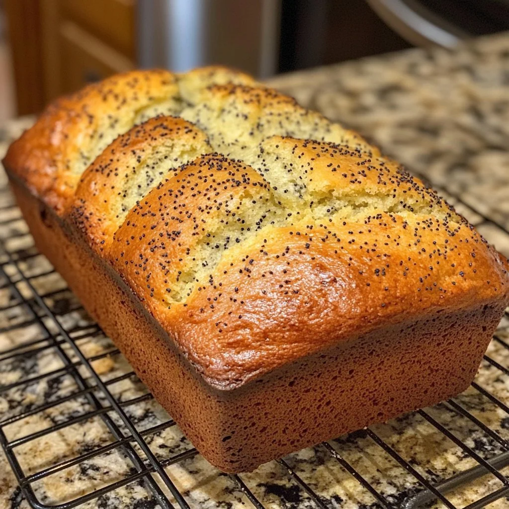 Moist and fluffy lemon poppy seed bread baked to perfection.
